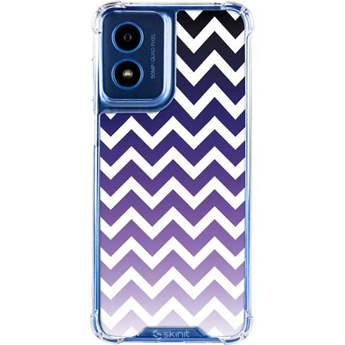 Chevron Purple Ombre Moto G 5G (2024) Clear Case